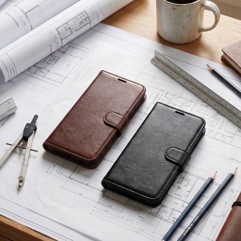 Etui skórzane Smart Luxe do Samsung Galaxy A12 / M12 brązowe