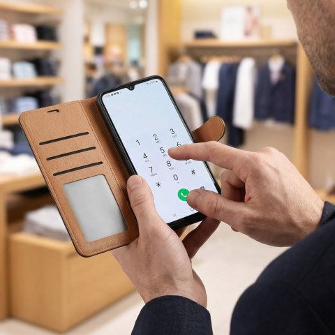 Etui skórzane Smart Luxe do Samsung Galaxy A17 4G / A17 5G / A26 5G brązowe