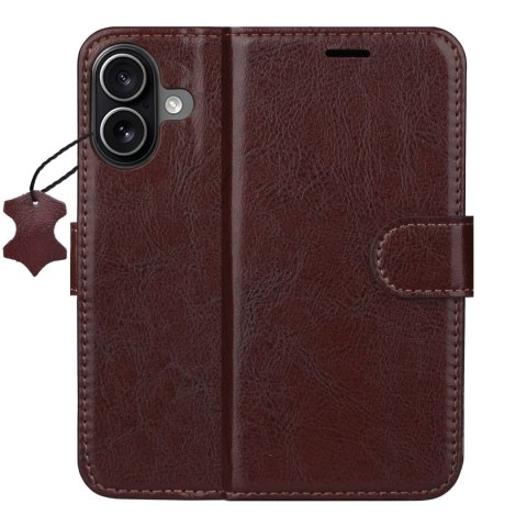 Etui skórzane Smart Luxe do iPhone 16 6,1" brązowe