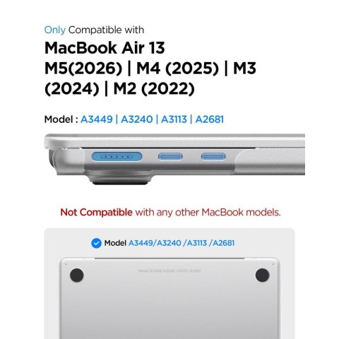 SPIGEN AIRSKIN MACBOOK AIR 13 M2-M5 2023-2026 FROST CLEAR