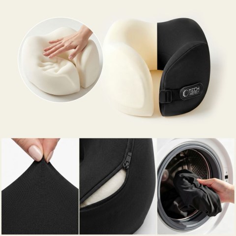 TECH-PROTECT COMFORTREST TRAVEL NECK PILLOW BLACK