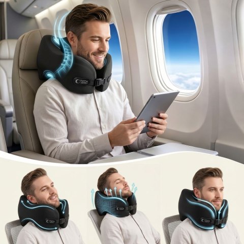 TECH-PROTECT COMFORTREST TRAVEL NECK PILLOW BLACK