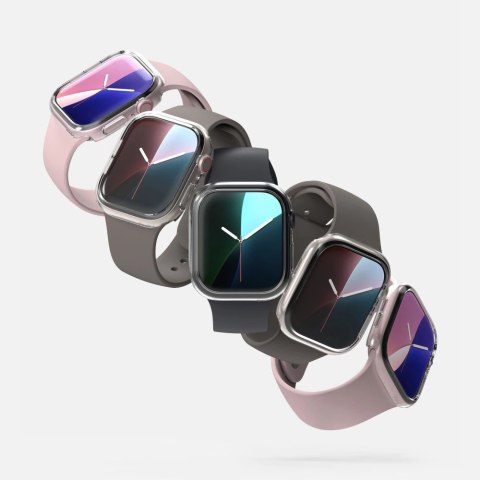 Etui Ringke Slim 2-pack na Apple Watch 10 46 mm - przezroczyste i czarny mat
