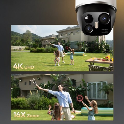 Kamera zewnętrzna Dreame Navo Elite 1 Outcam 360° z panelem solarnym - biała