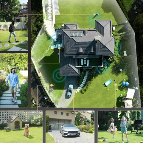 Kamera zewnętrzna Dreame Navo Elite 1 Outcam 360° z panelem solarnym - biała
