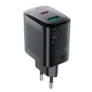 Ładowarka sieciowa Acefast A106 GaN PD 45W USB-C USB-A - czarna