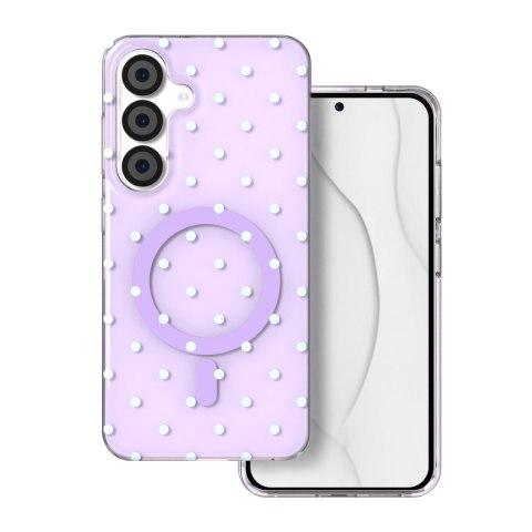 Nakładka Bubble Dots Mag do Samsung S24 / S25 fioletowa