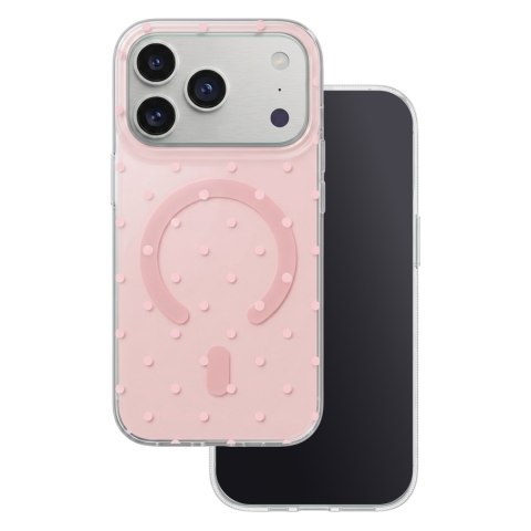 Nakładka Bubble Dots Mag do iPhone 12 / 12 Pro 6,1" różowa