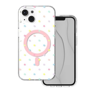 Nakładka Bubble Dots Mag do iPhone 13 / 14 6,1" biała
