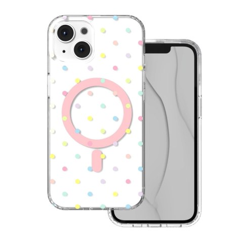 Nakładka Bubble Dots Mag do iPhone 13 / 14 6,1" biała