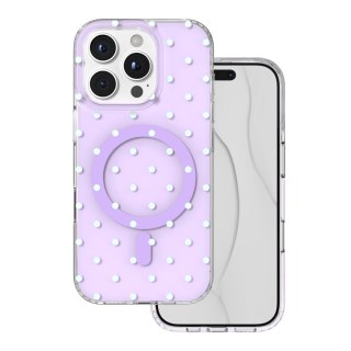 Nakładka Bubble Dots Mag do iphone 16 Pro 6,3" fioletowa