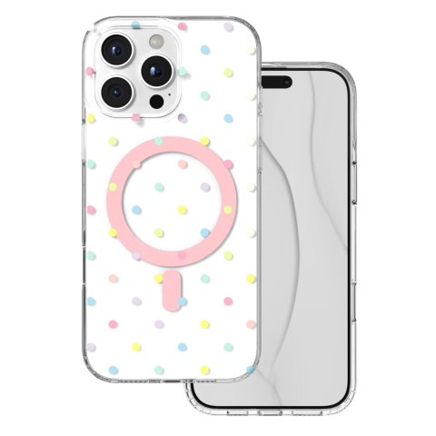 Nakładka Bubble Dots Mag do iphone 16 Pro Max 6,9" biała