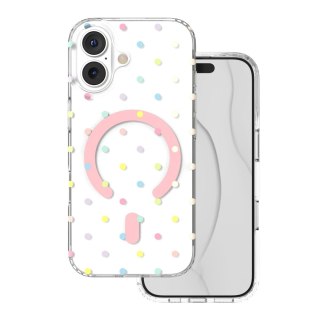 Nakładka Bubble Dots Mag do iphone 17 6,3'' biała