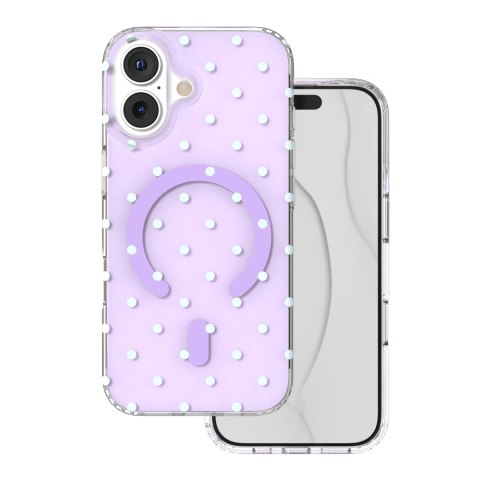 Nakładka Bubble Dots Mag do iphone 17 6,3'' fioletowa