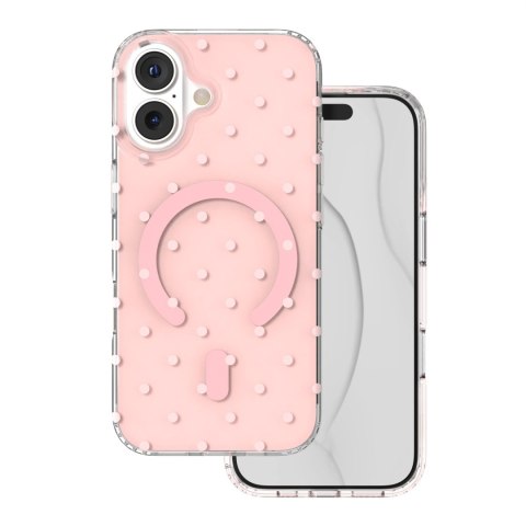 Nakładka Bubble Dots Mag do iphone 17 6,3'' różowa