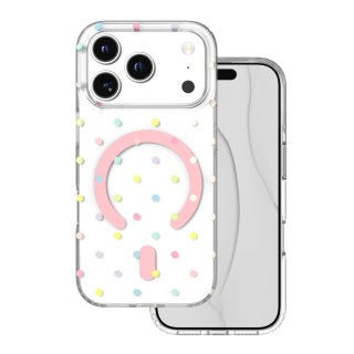 Nakładka Bubble Dots Mag do iphone 17 Pro 6,3'' biała