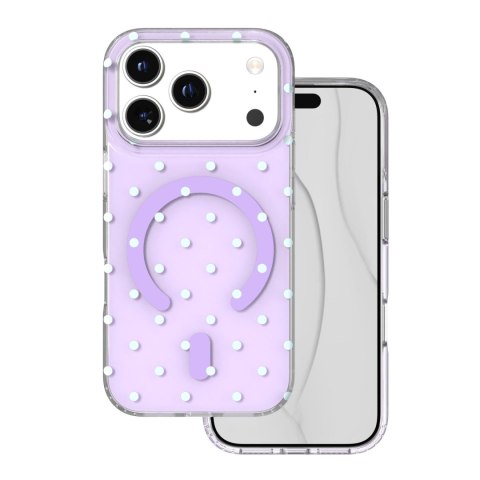 Nakładka Bubble Dots Mag do iphone 17 Pro 6,3'' fioletowa