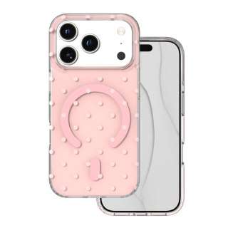Nakładka Bubble Dots Mag do iphone 17 Pro 6,3'' różowa