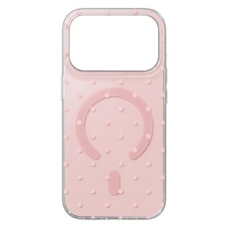 Nakładka Bubble Dots Mag do iphone 17 Pro 6,3'' różowa