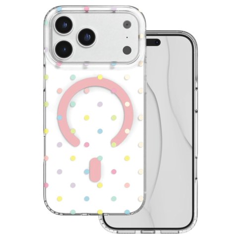 Nakładka Bubble Dots Mag do iphone 17 Pro Max 6,9'' biała