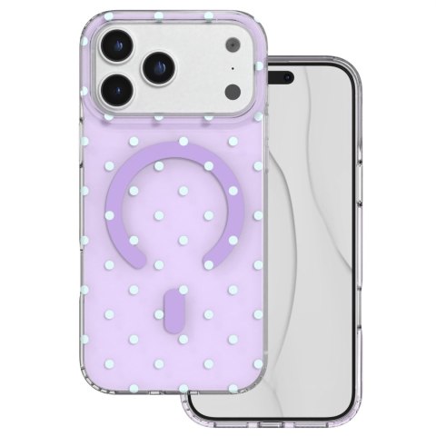 Nakładka Bubble Dots Mag do iphone 17 Pro Max 6,9'' fioletowa