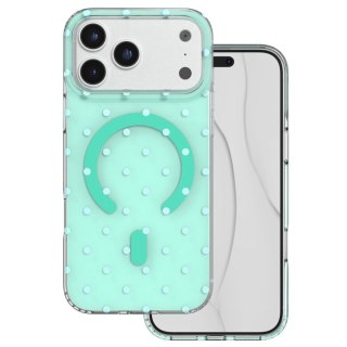 Nakładka Bubble Dots Mag do iphone 17 Pro Max 6,9'' zielona