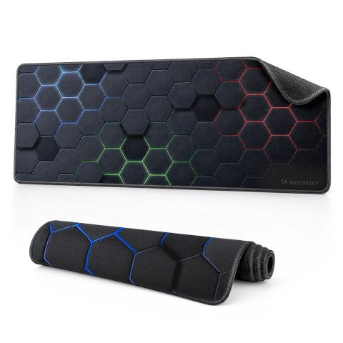 Podkładka biurkowa Wozinsky WPD-B800 gamingowa 800x300mm wodoodporna ze wzorem - czarna