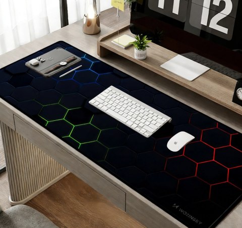 Podkładka biurkowa Wozinsky WPD-B800 gamingowa 800x300mm wodoodporna ze wzorem - czarna