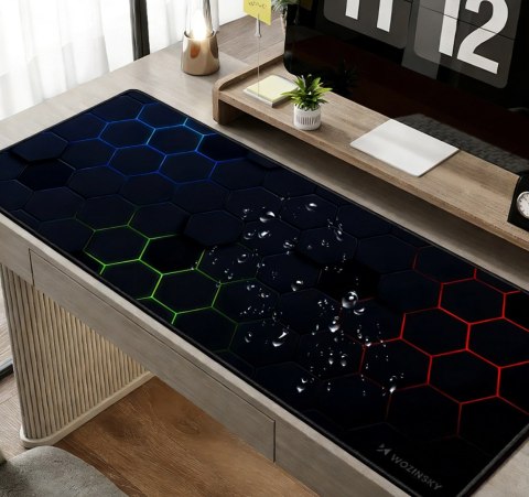 Podkładka biurkowa Wozinsky WPD-B800 gamingowa 800x300mm wodoodporna ze wzorem - czarna