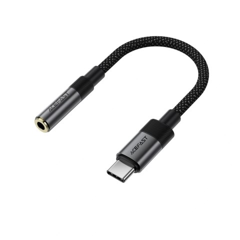 Adapter Acefast J12 USB-C do mini jack 3.5 mm - czarny