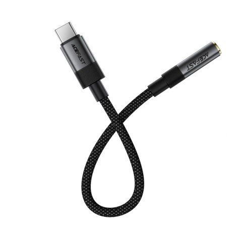 Adapter Acefast J12 USB-C do mini jack 3.5 mm - czarny