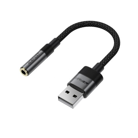 Adapter Acefast J13 USB-A do mini jack 3.5 mm - czarny