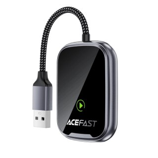 Adapter samochodowy Acefast QC1 bezprzewodowy - szary