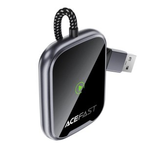 Adapter samochodowy Acefast QC1 bezprzewodowy - szary