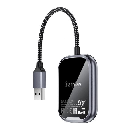 Adapter samochodowy Acefast QC1 bezprzewodowy - szary