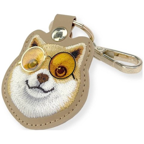 Etui Nimmy Glasses Cool Dog na lokalizator - brązowe