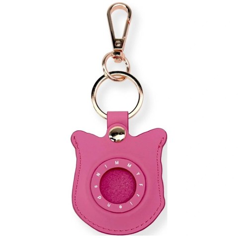 Etui Nimmy Glasses Cool and Cute Cat na lokalizator - różowe