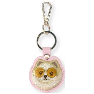 Etui Nimmy Glasses Cool and Cute Dog na lokalizator - różowe
