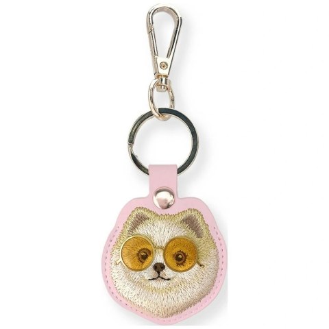 Etui Nimmy Glasses Cool and Cute Dog na lokalizator - różowe