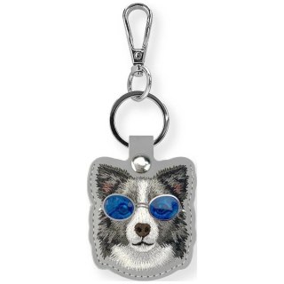 Etui Nimmy Glasses Cool and Cute Dog na lokalizator - szare