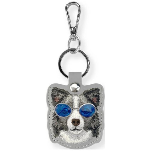 Etui Nimmy Glasses Cool and Cute Dog na lokalizator - szare