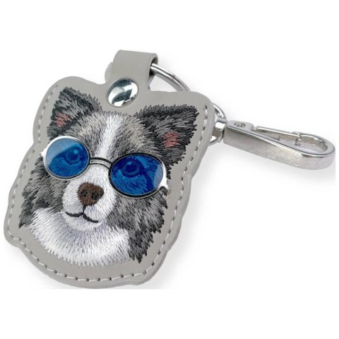 Etui Nimmy Glasses Cool and Cute Dog na lokalizator - szare