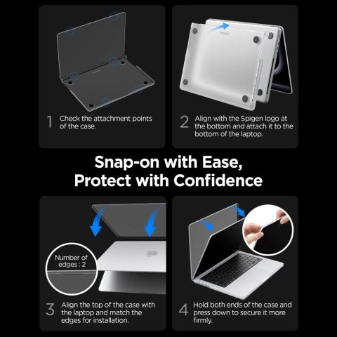 Etui Spigen AirSkin na MacBook Pro 16" 2021 / 2023 / 2024 / 2025 / 2026 - półprzezroczyste