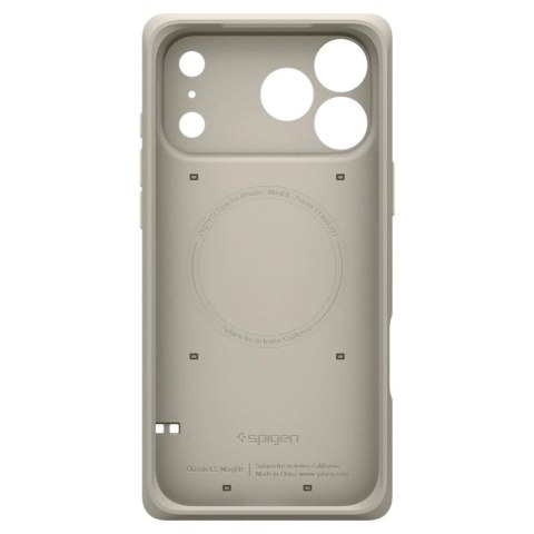 Etui Spigen Classic LS MagSafe na iPhone 17 Pro Max - beżowe