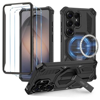 Etui Tech-Protect MagBlast MagSafe + szkło hartowane 2-Pack na Samsung Galaxy S26 Ultra - czarne