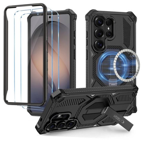Etui Tech-Protect MagBlast MagSafe + szkło hartowane 2-Pack na Samsung Galaxy S26 Ultra - czarne
