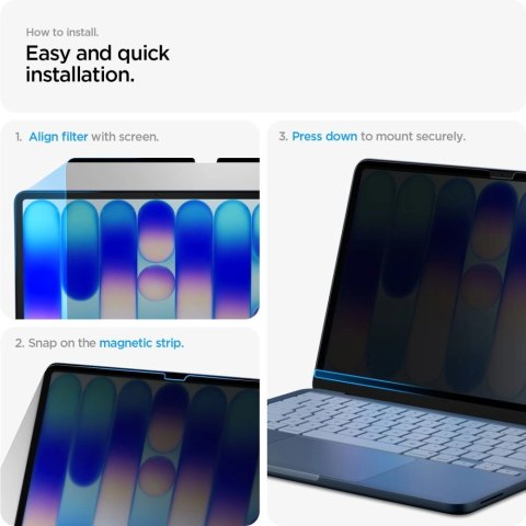 Folia prywatyzująca Spigen SafeView na MacBook Neo 13" 2026