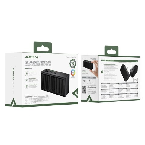 Głośnik Bluetooth Acefast K9 Go z trybem stereo i ENC - czarny