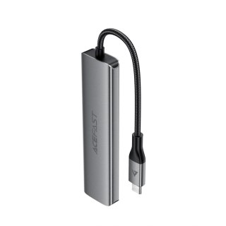 Hub USB Acefast J18 stacja dokująca USB-C 6w1 HDMI 4K 60Hz PD90W - szara