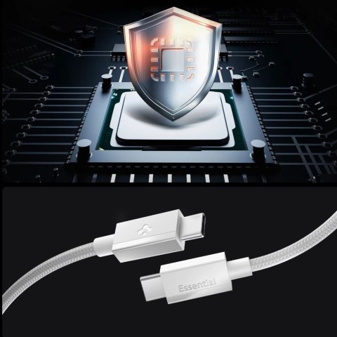 Kabel Spigen Essential EB6015CC USB-C 60W 150 cm - biały